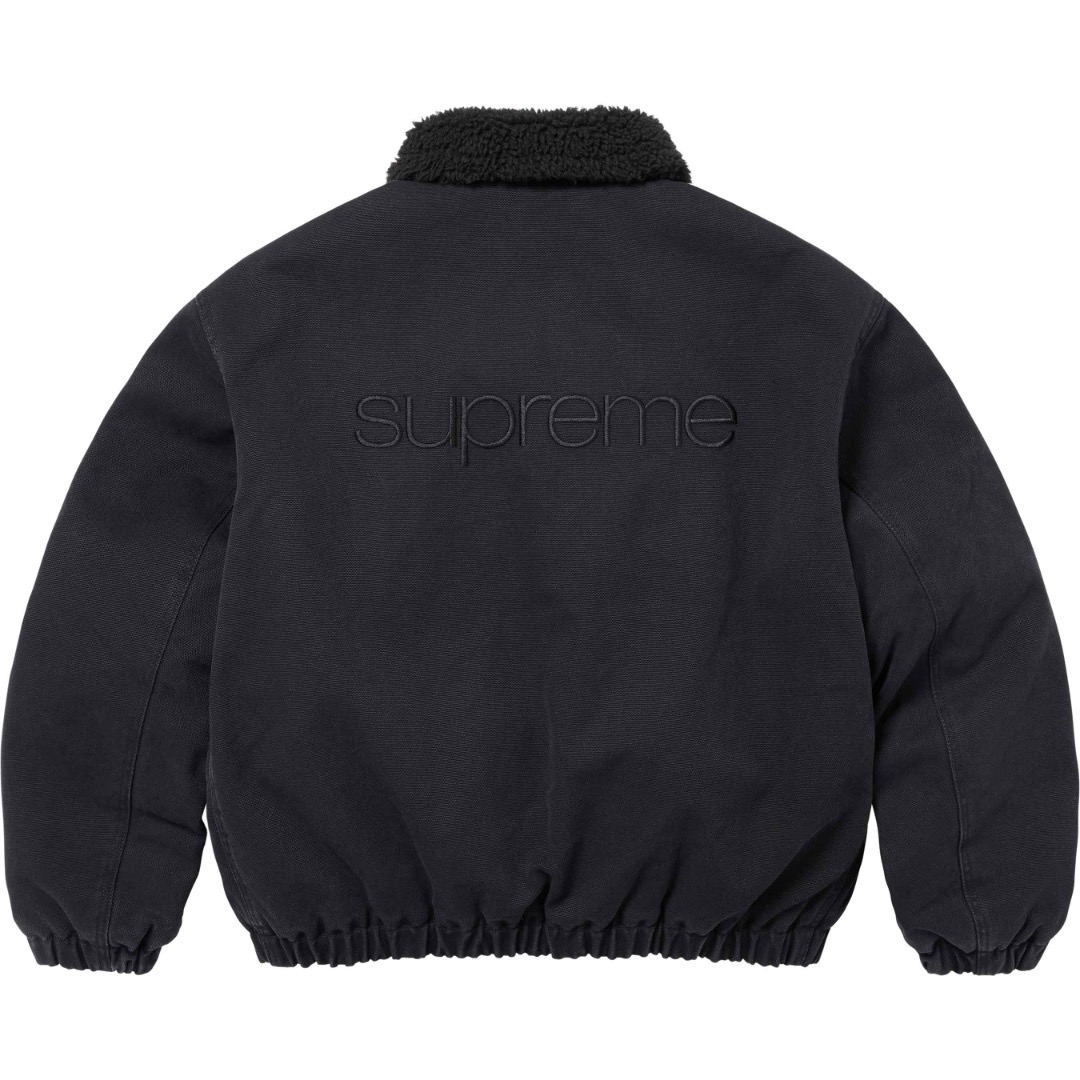 Imagen 3 de Supreme Faux Shearling Lined Bomber Jacket Black